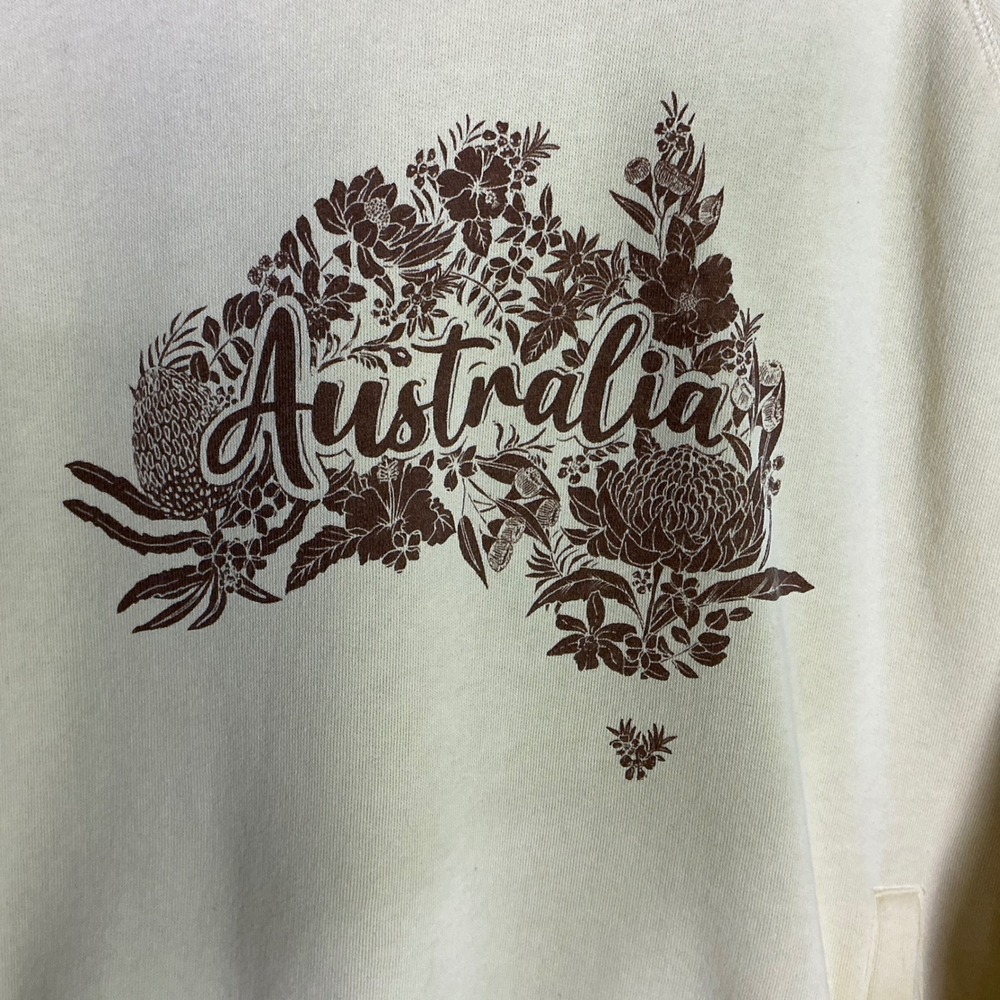 Splendid Creations Australia Floral Graphic‎ Hoodie Sydney Yellow Womens XL - Picture 3 of 11
